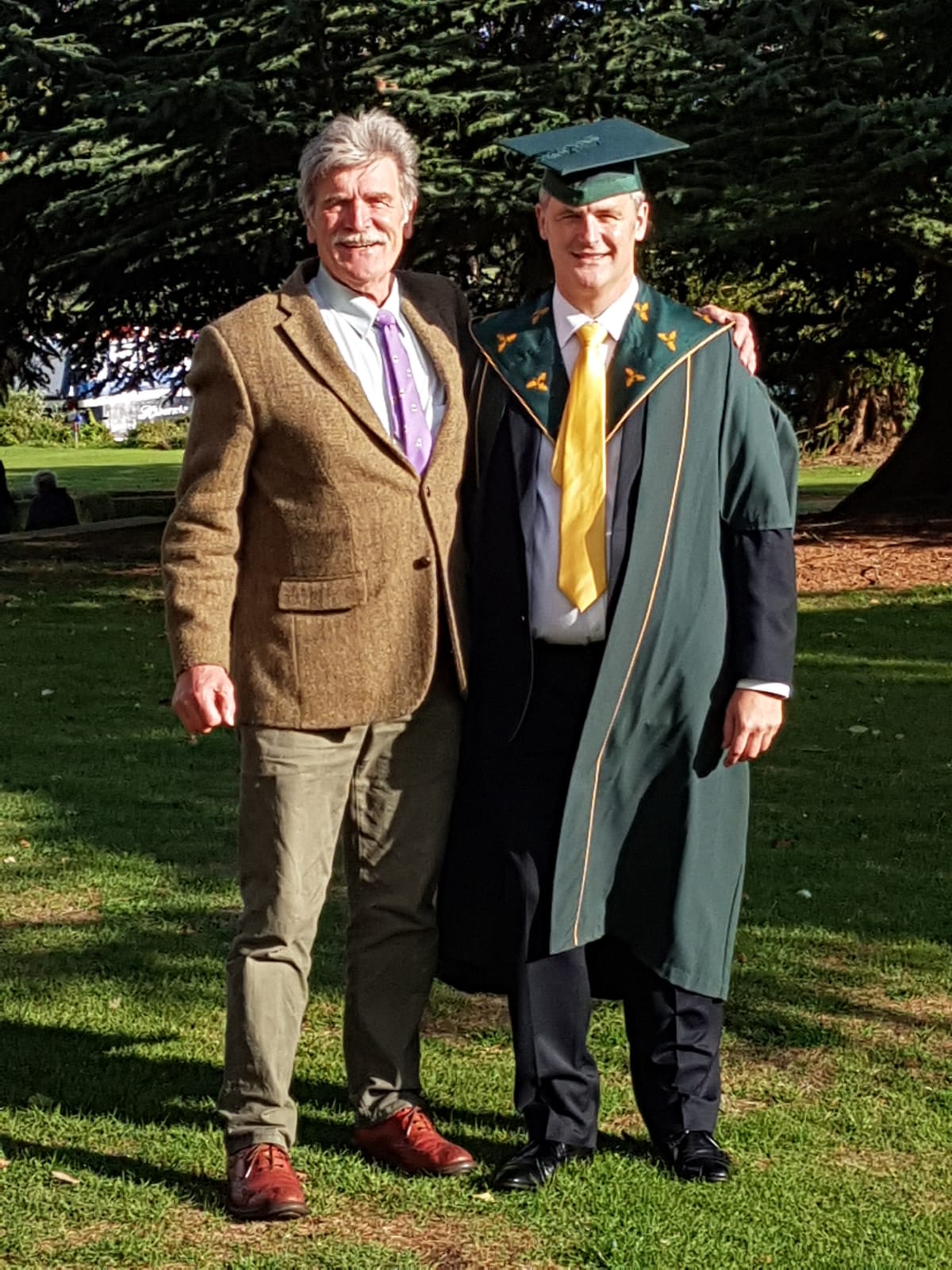 Jack at graduation with his father